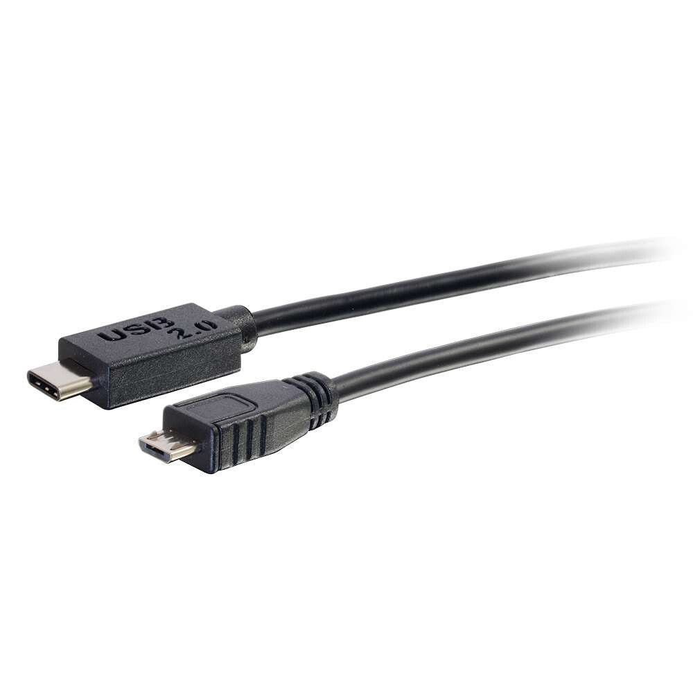 C2G 6ft, USB 2.0 Type C, Micro-USB B USB cable 1.8288 m USB C Black