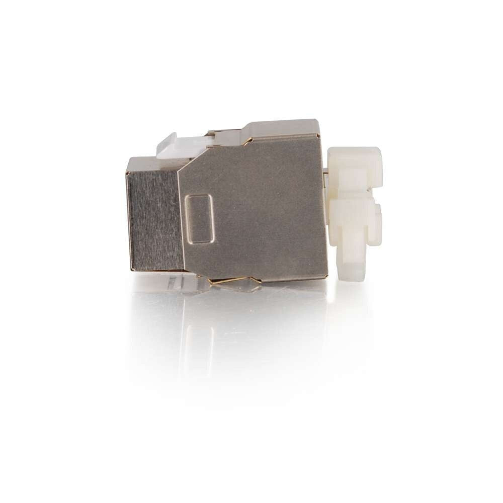 C2G 180° Cat6 RJ45 UTP Shielded Keystone Jack - Silver