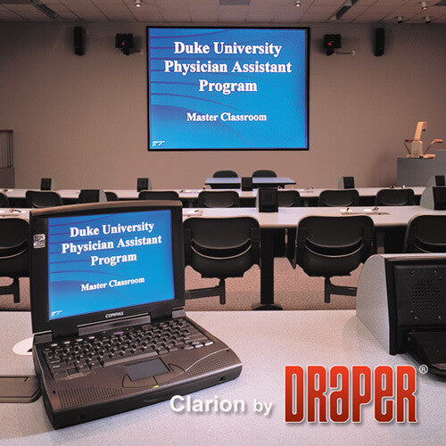 Draper Clarion with Veltex, 90", CinemaScope, CineFlex White XT700V