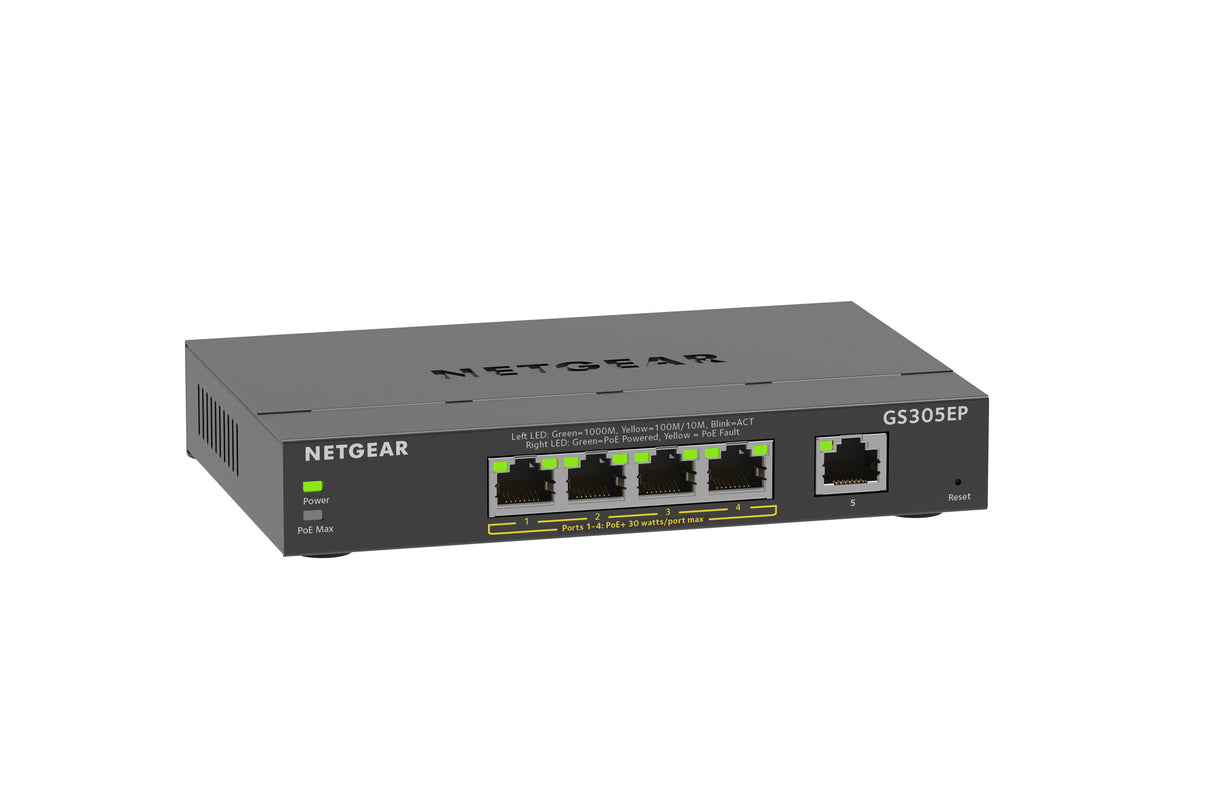 NETGEAR 5 Port PoE Gigabit Ethernet Plus Switch (GS305EP)