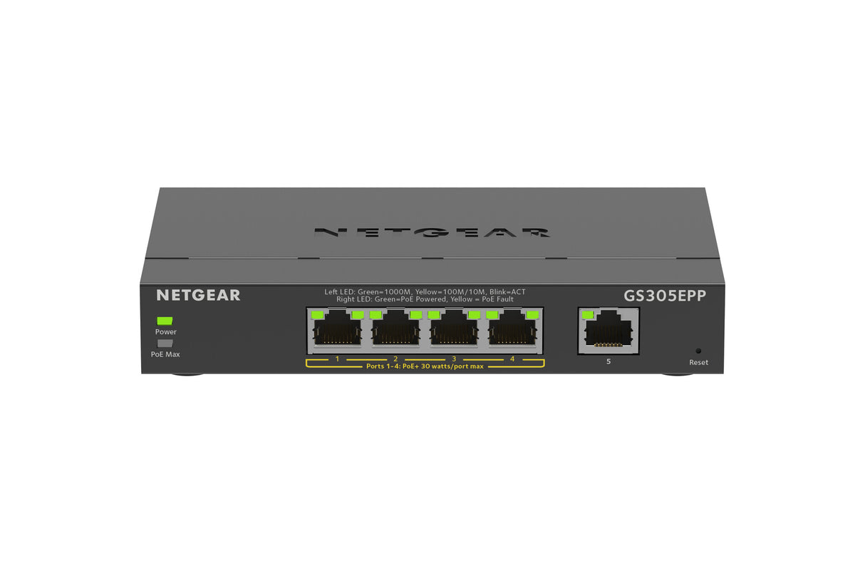 NETGEAR 5 Port PoE Gigabit Ethernet Plus Switch (GS305EPP)