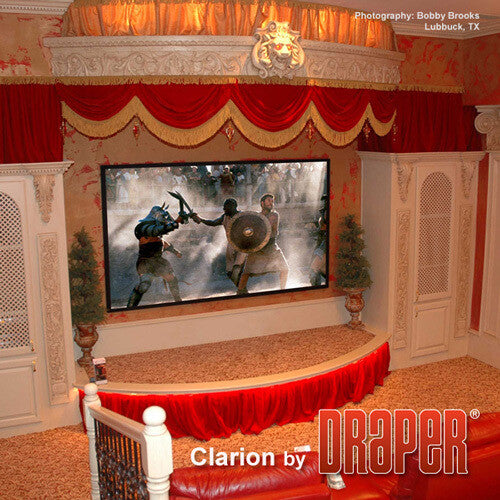 Draper Clarion with Veltex, 134", CinemaScope, Matt White XT1000VB
