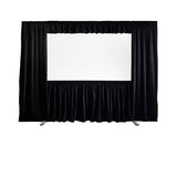 Draper FocalPoint Dress Kit Skirt - Velour, 45" x 80", HDTV, Black velour