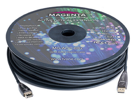 TV One MG-AOC-883-20 DisplayPort cable 20 m Black