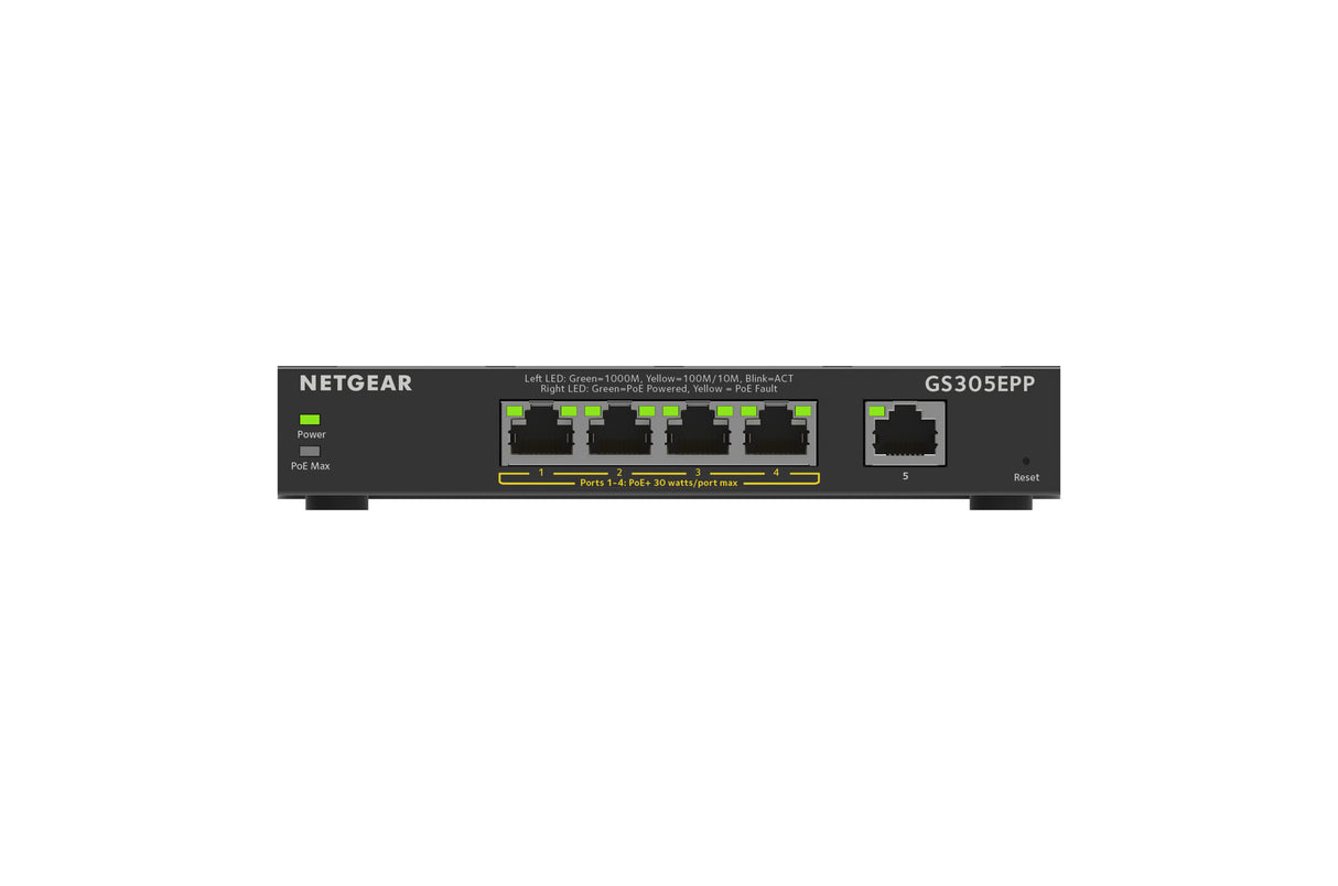 NETGEAR 5 Port PoE Gigabit Ethernet Plus Switch (GS305EPP)