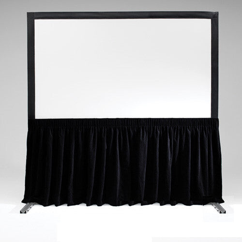 Draper FocalPoint Dress Kit Skirt - Velour, 121 1/2" x 216", HDTV, Black velour