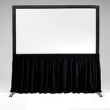 Draper FocalPoint Dress Kit Skirt - Velour, 121 1/2" x 216", HDTV, Black velour