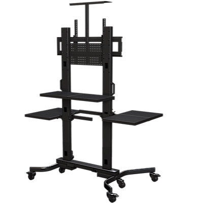 Fully Loaded Heavy Duty Mobile Cart for Displays From 50in - 90in