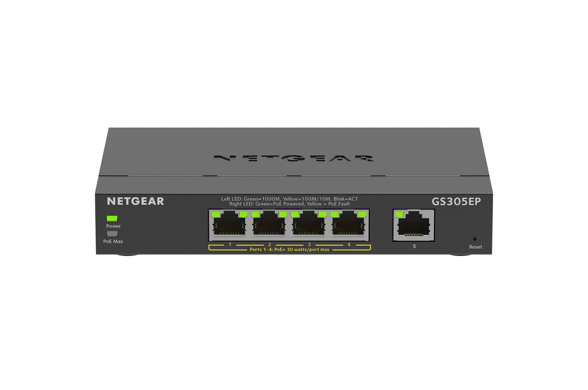 NETGEAR 5 Port PoE Gigabit Ethernet Plus Switch (GS305EP)