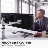 Viewsonic LCD-DMA-001 monitor mount / stand 61 cm (24") Black, Stainless steel Desk