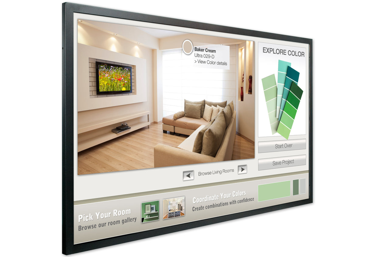 Planar Systems PS5561T Digital signage flat panel 139.7 cm (55") LCD 500 cd/m² Full HD Black Touchscreen