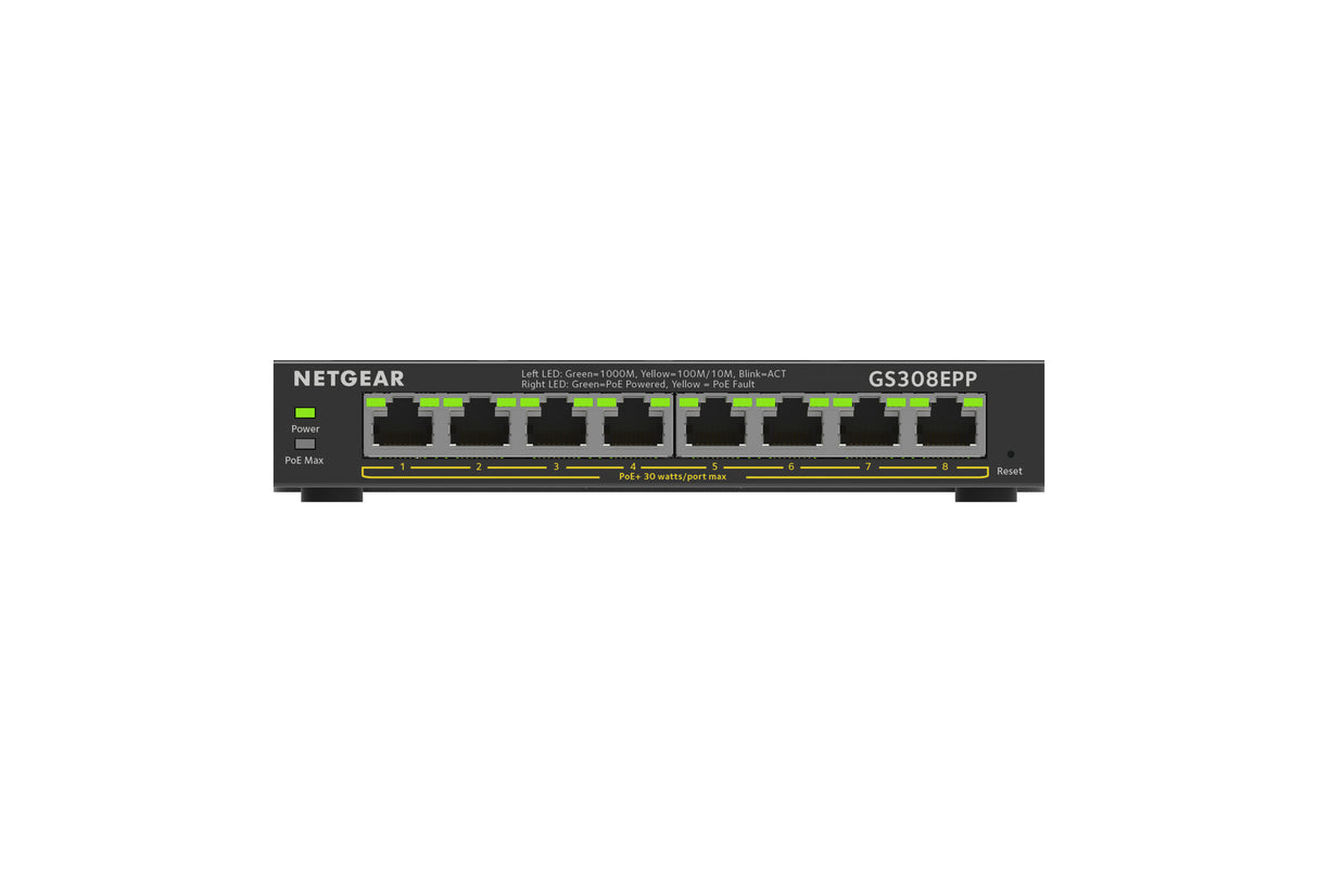 NETGEAR 8 Port PoE Gigabit Ethernet Plus Switch (GS308EPP)