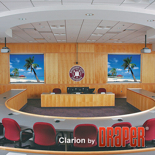 Draper Clarion with Veltex, 134", CinemaScope, Matt White XT1000VB