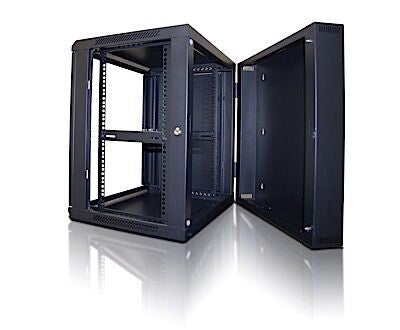 Wall Mounted Rack Enclosure With Hinged Back Door (19in) (12U)