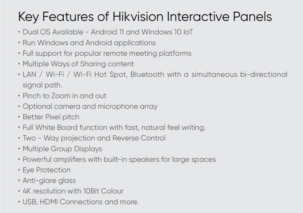 Hikvision key features